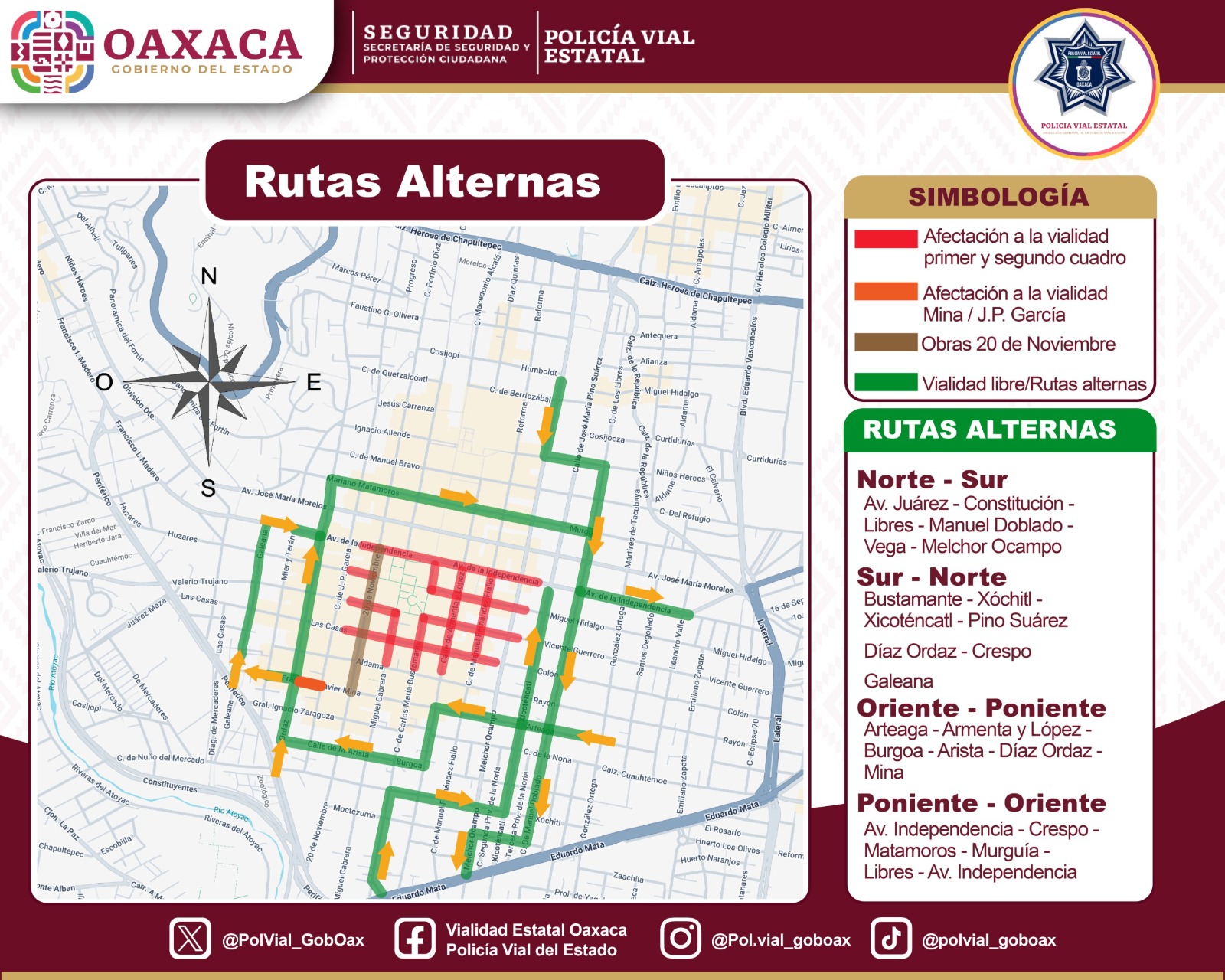 *DESPLIEGA POLICÍA VIAL DISPOSITIVO TRAS PLANTÓN EN LA CAPITAL OAXAQUEÑA*