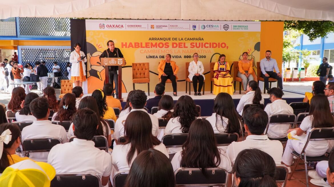 Se-Sipinna impulsa campaña de prevención del suicidio y salud mental en Oaxaca
