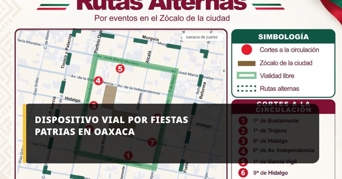 Policía Vial Estatal implementa dispositivo de seguridad por fiestas patrias en Oaxaca