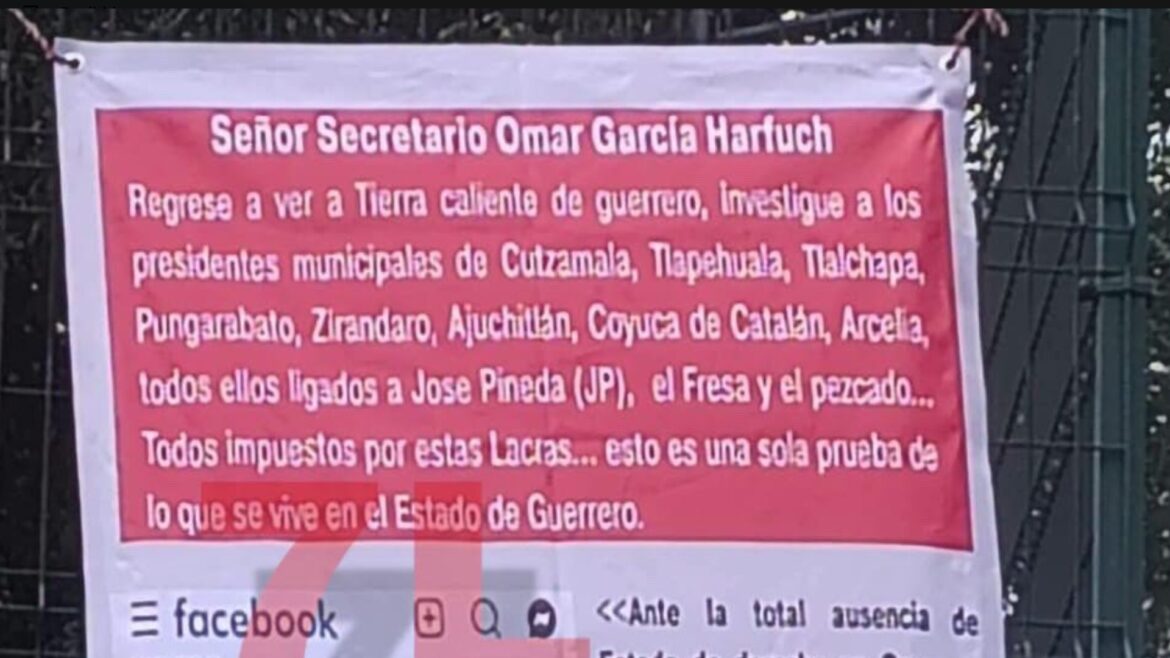 Narcomanta contra presidentes municipales vinculados a cárteles