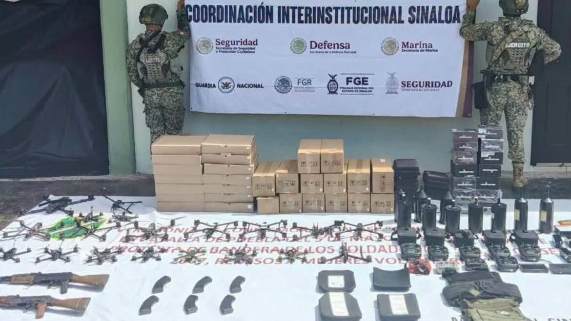 Autoridades mexicanas incautan drones bélicos y explosivos vinculados al Cártel de Sinaloa